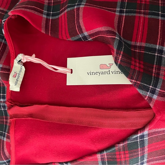 Vineyard Vines Nantucket Tartan Flutter Sleeve Shift Dress - Red - Picture 4 of 5
